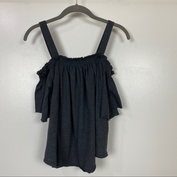 Free People Tops - NWT XS Free People Gray cold shoulder top